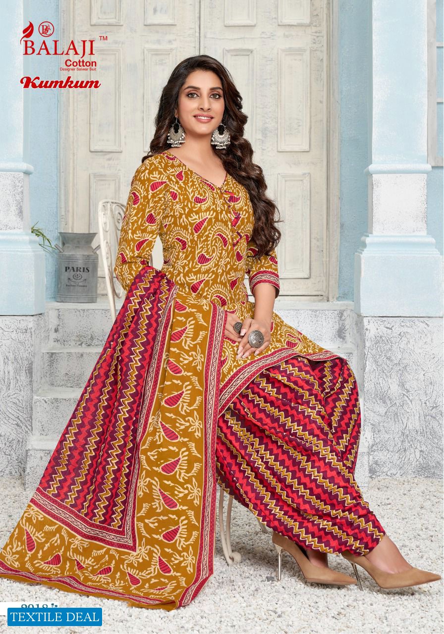 Balaji Kumkum Vol-29 Wholesale Shopping Pure Cotton Dress Material