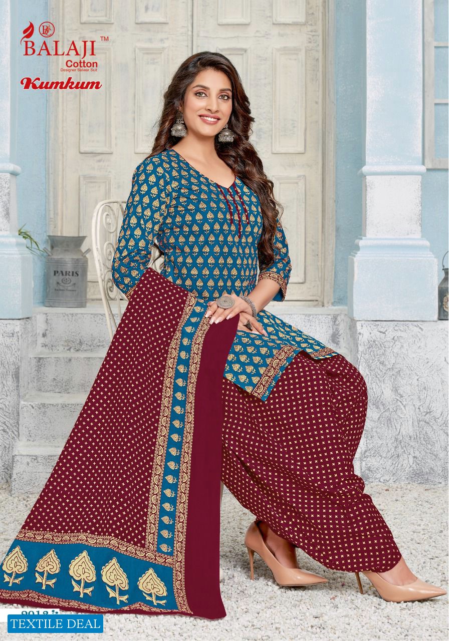 Balaji Kumkum Vol-29 Wholesale Shopping Pure Cotton Dress Material