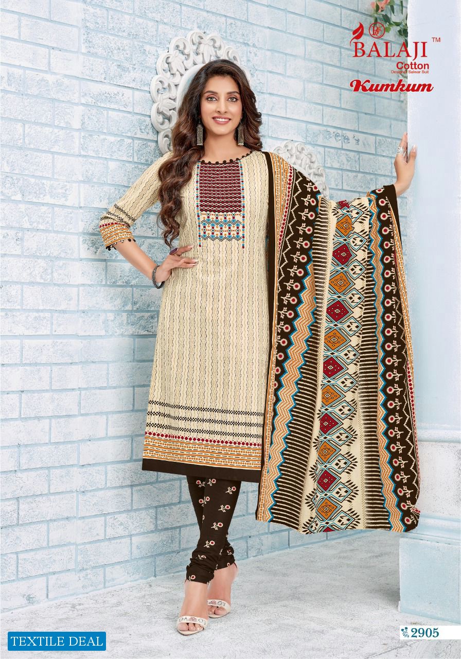 Balaji Kumkum Vol-29 Wholesale Shopping Pure Cotton Dress Material