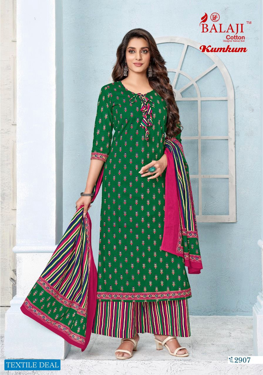 Balaji Kumkum Vol-29 Wholesale Shopping Pure Cotton Dress Material