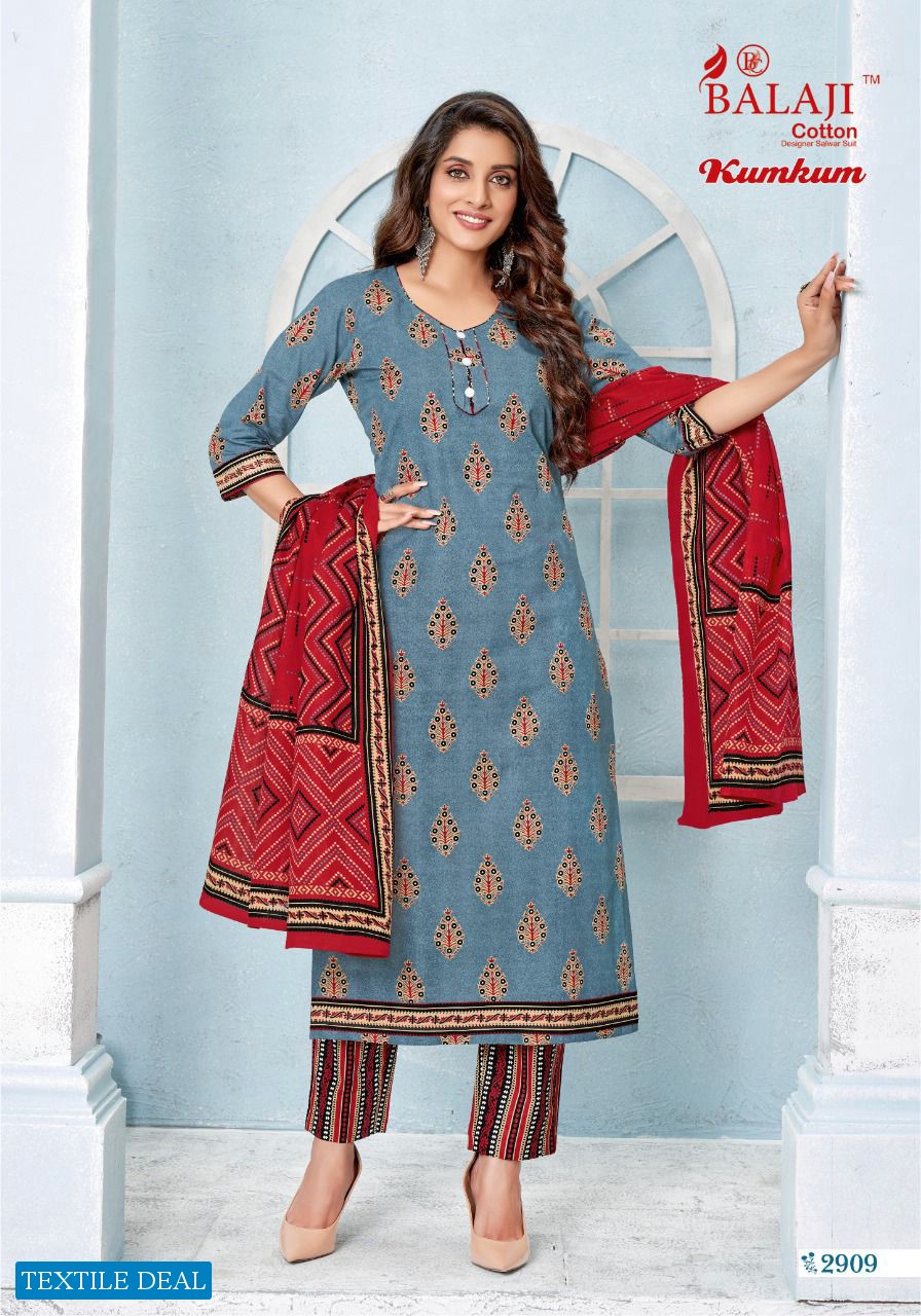 Balaji Kumkum Vol-29 Wholesale Shopping Pure Cotton Dress Material