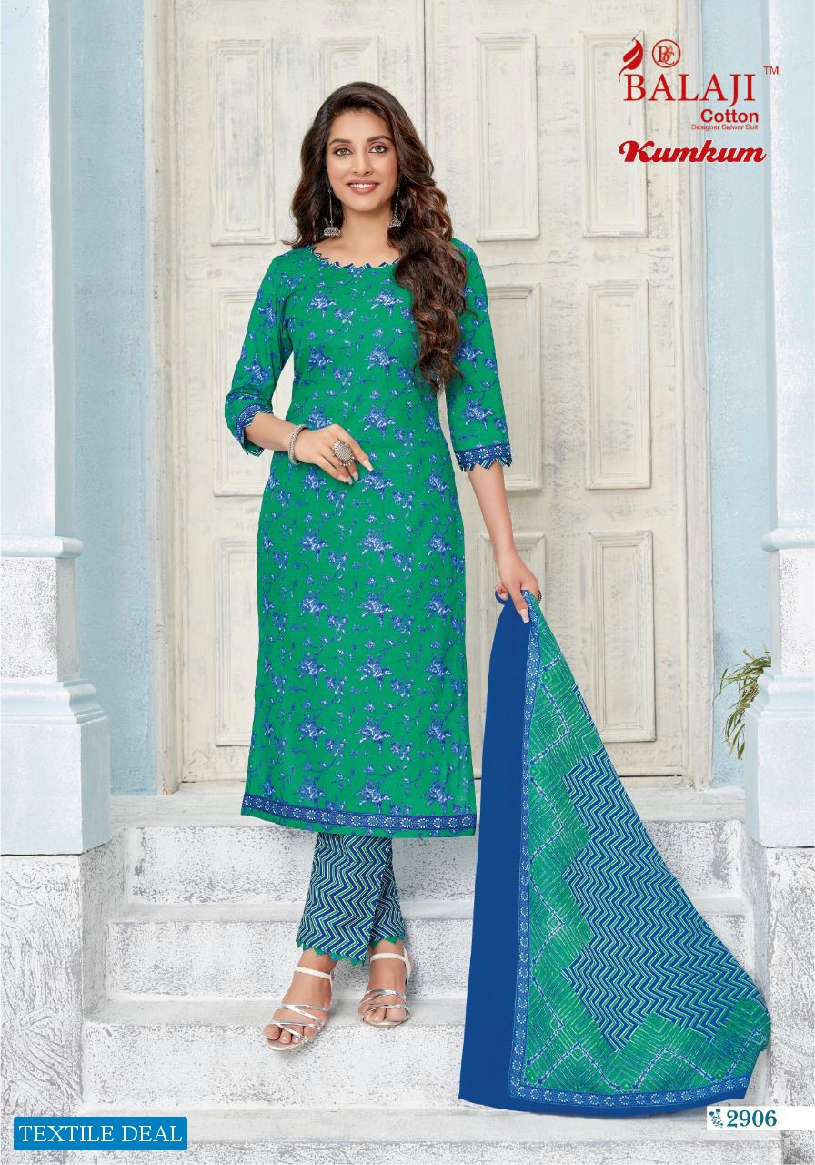 Balaji Kumkum Vol-29 Wholesale Shopping Pure Cotton Dress Material