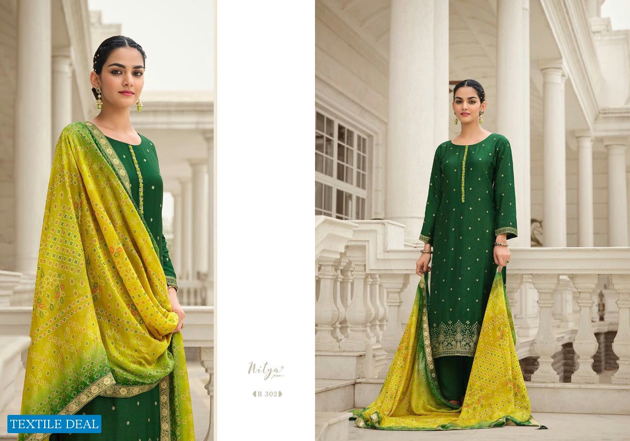 LT Nitya Bandhani Vol-3 wholesale Dola Jacquard With Work Salwar Suits