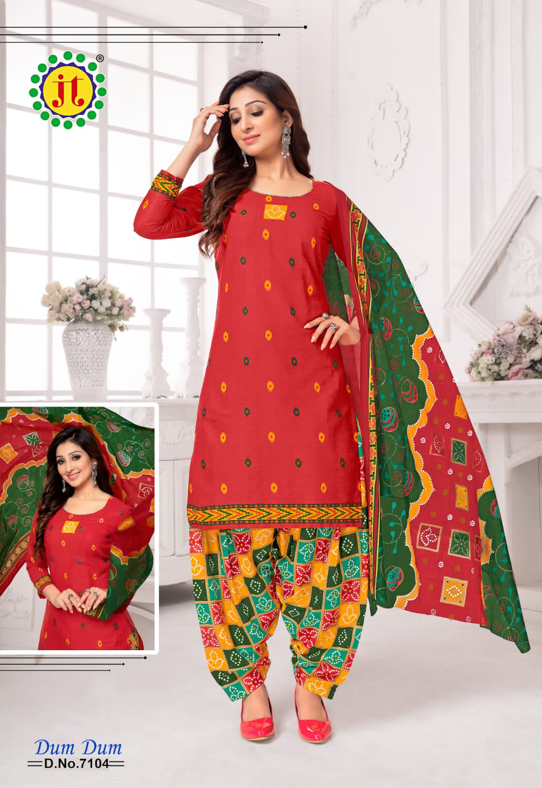 JT Dum Dum Vol-71 Wholesale Pure Cotton Dress