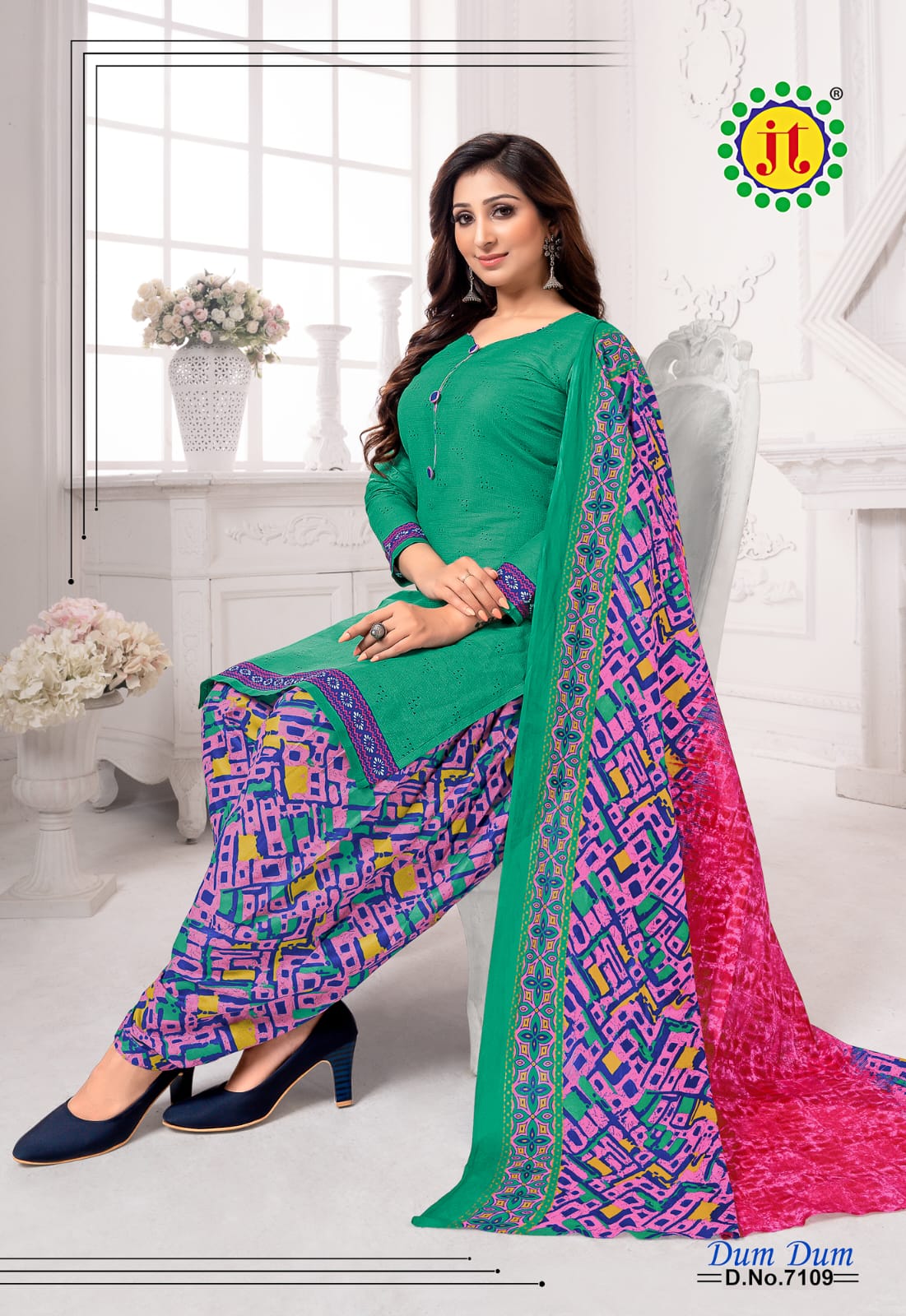 JT Dum Dum Vol-71 Wholesale Pure Cotton Dress