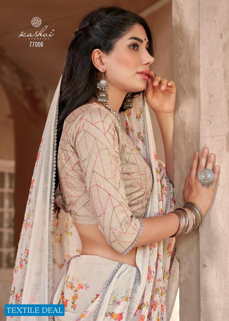 Kashvi Shraddha Wholesale Georgette With Work Blouse Sarees
