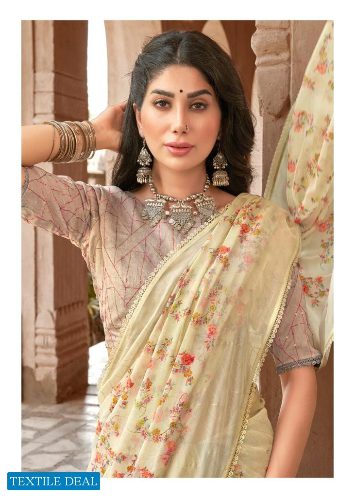 Kashvi Shraddha Wholesale Georgette With Work Blouse Sarees