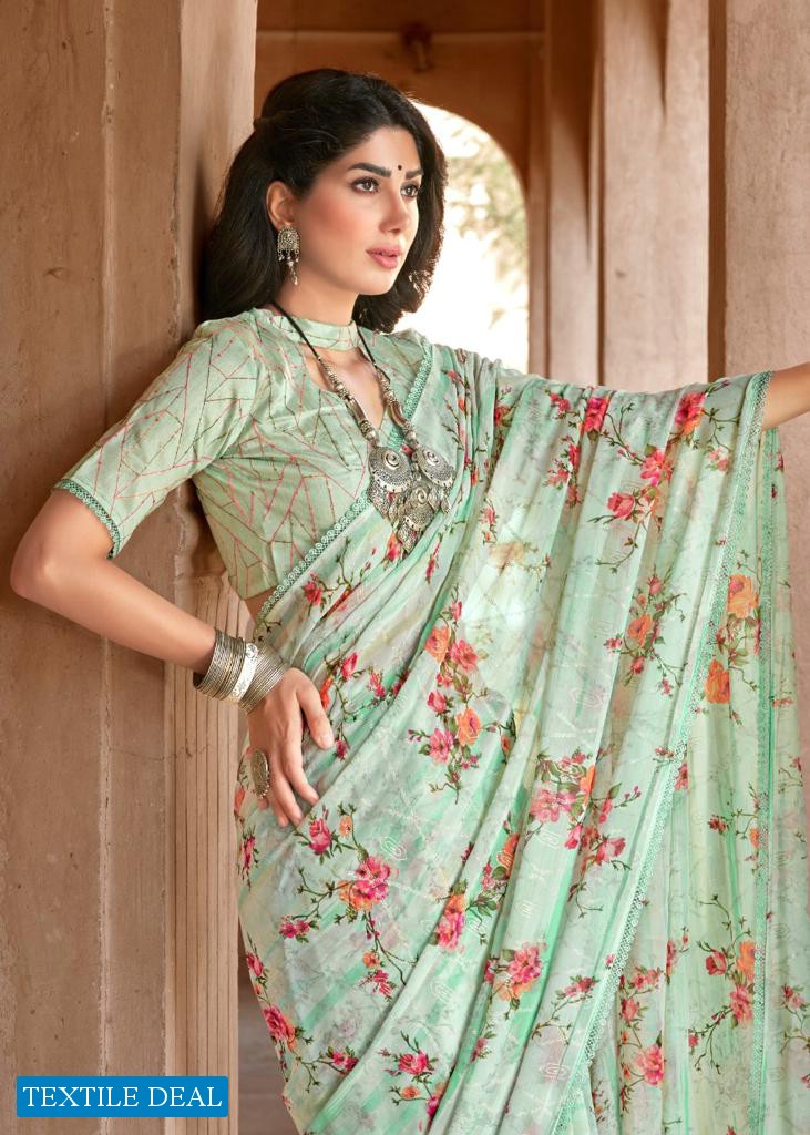 Kashvi Shraddha Wholesale Georgette With Work Blouse Sarees