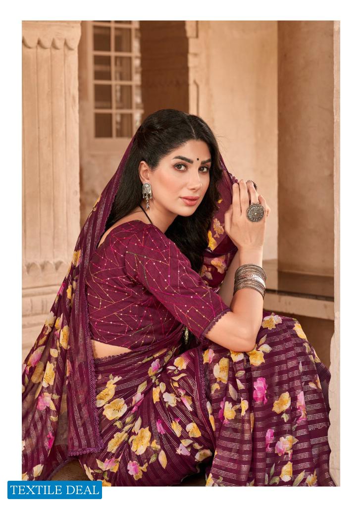 Kashvi Shraddha Wholesale Georgette With Work Blouse Sarees