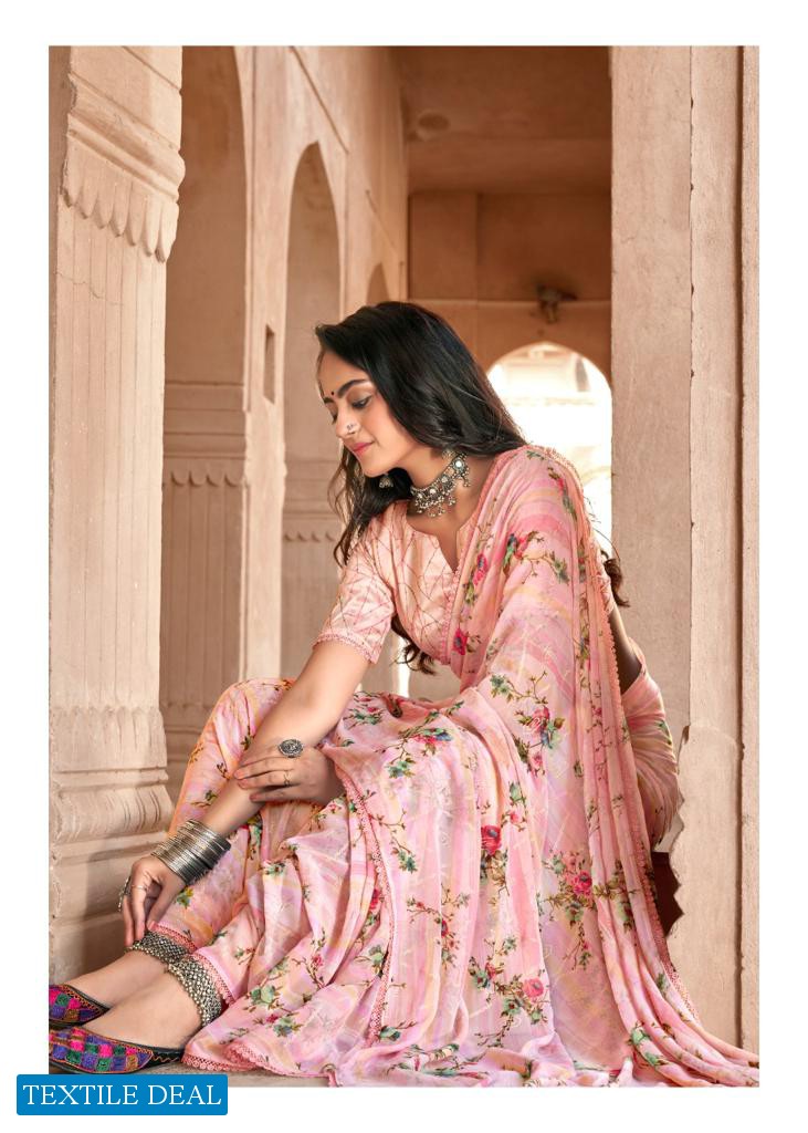 Kashvi Shraddha Wholesale Georgette With Work Blouse Sarees