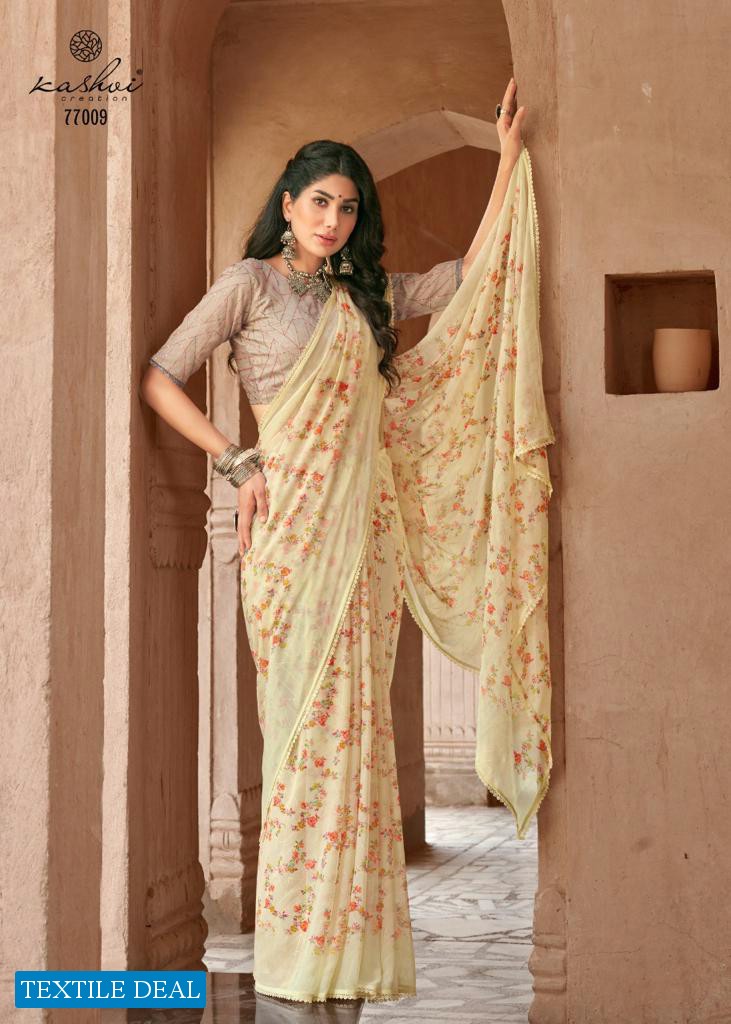 Kashvi Shraddha Wholesale Georgette With Work Blouse Sarees