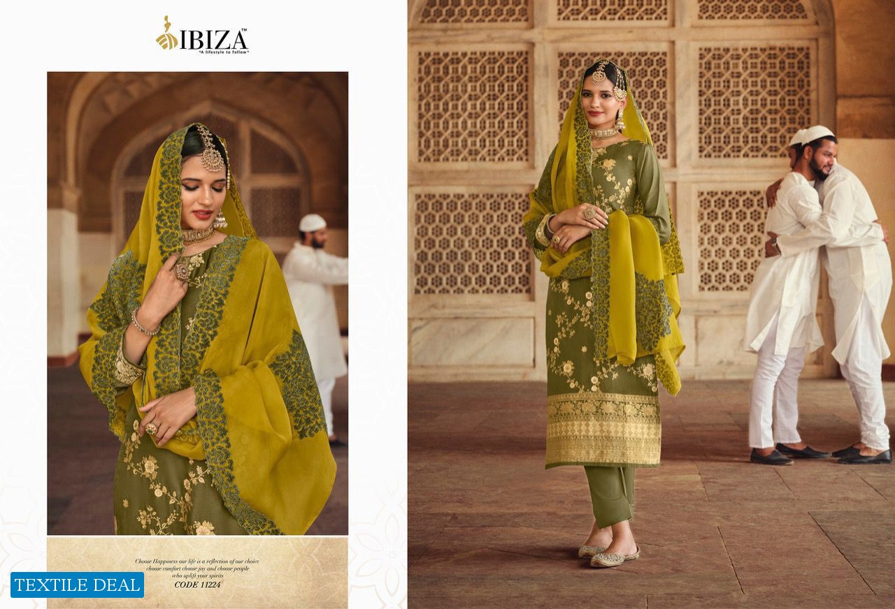 Ibiza Shaze Wholesale Pure Silk Jacquard Salwar Suits