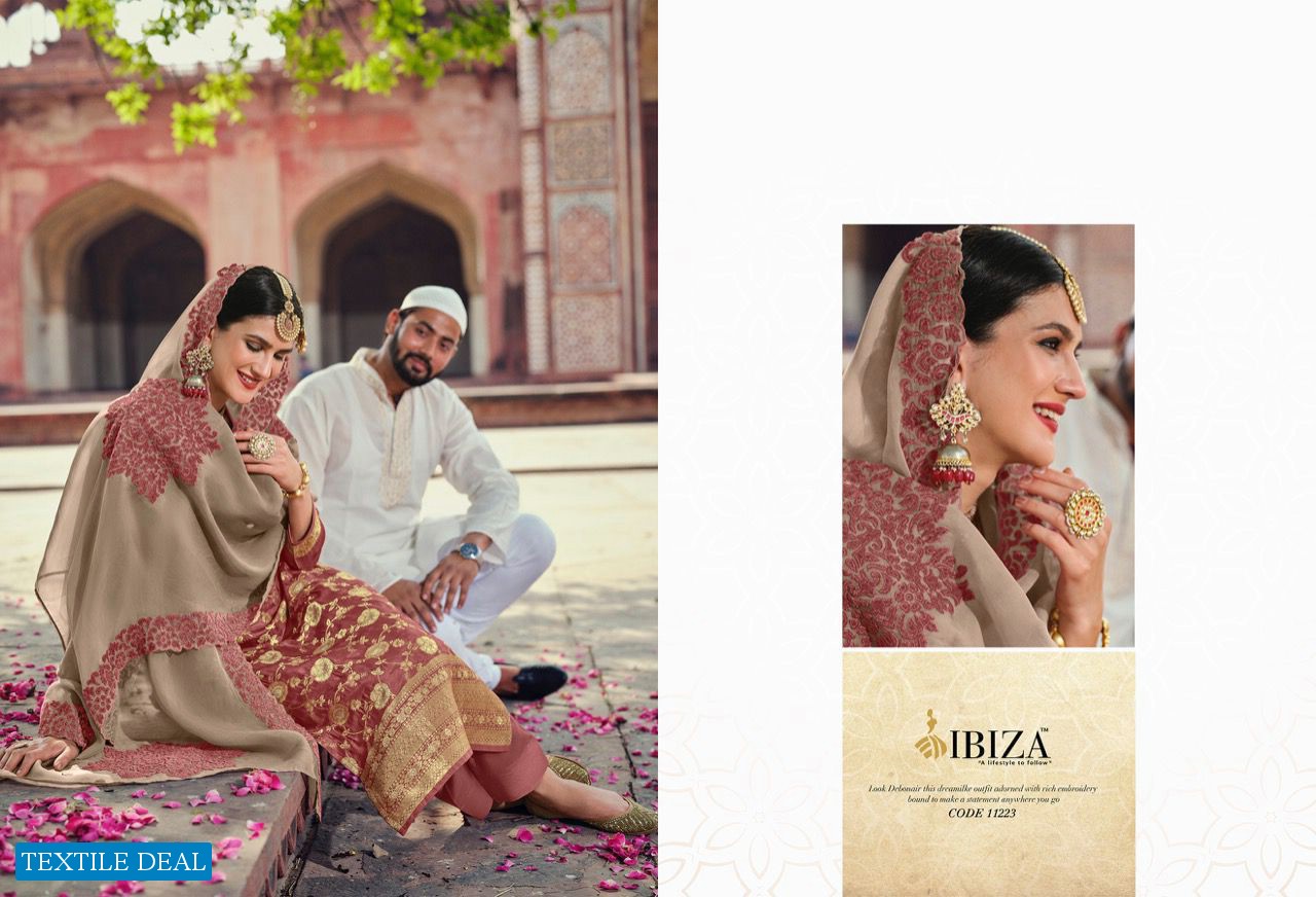 Ibiza Shaze Wholesale Pure Silk Jacquard Salwar Suits
