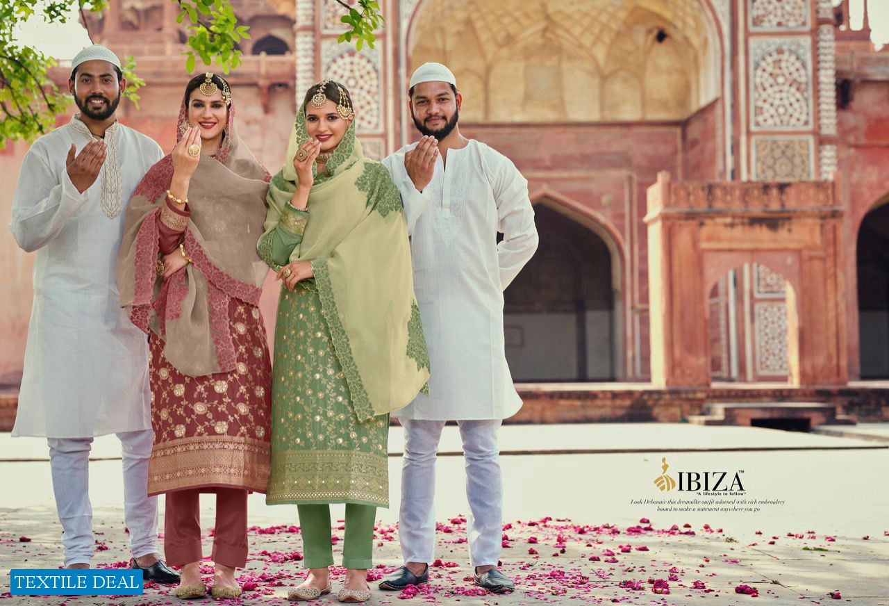 Ibiza Shaze Wholesale Pure Silk Jacquard Salwar Suits