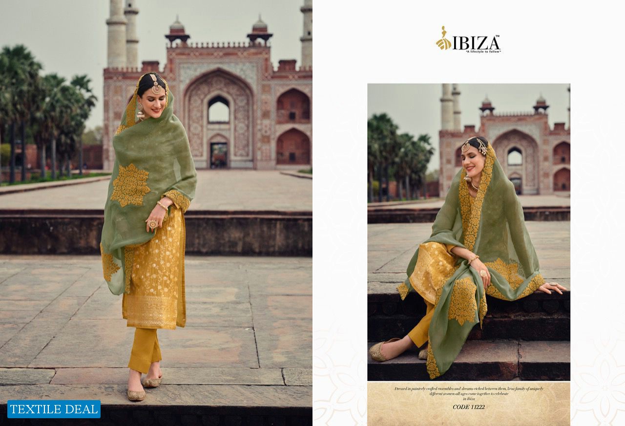 Ibiza Shaze Wholesale Pure Silk Jacquard Salwar Suits