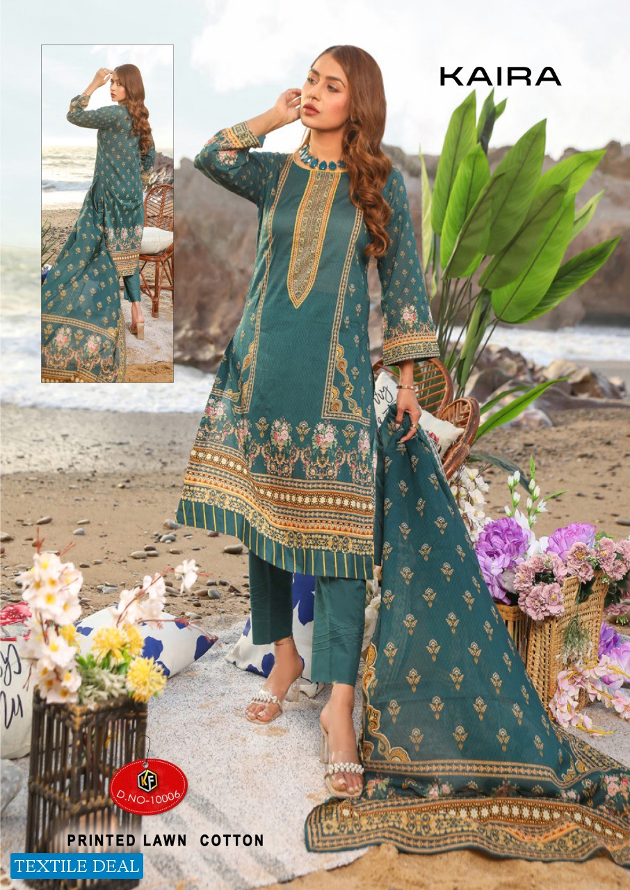 Keval Fab Kaira Vol-10 Wholesale Karachi print Dress Material