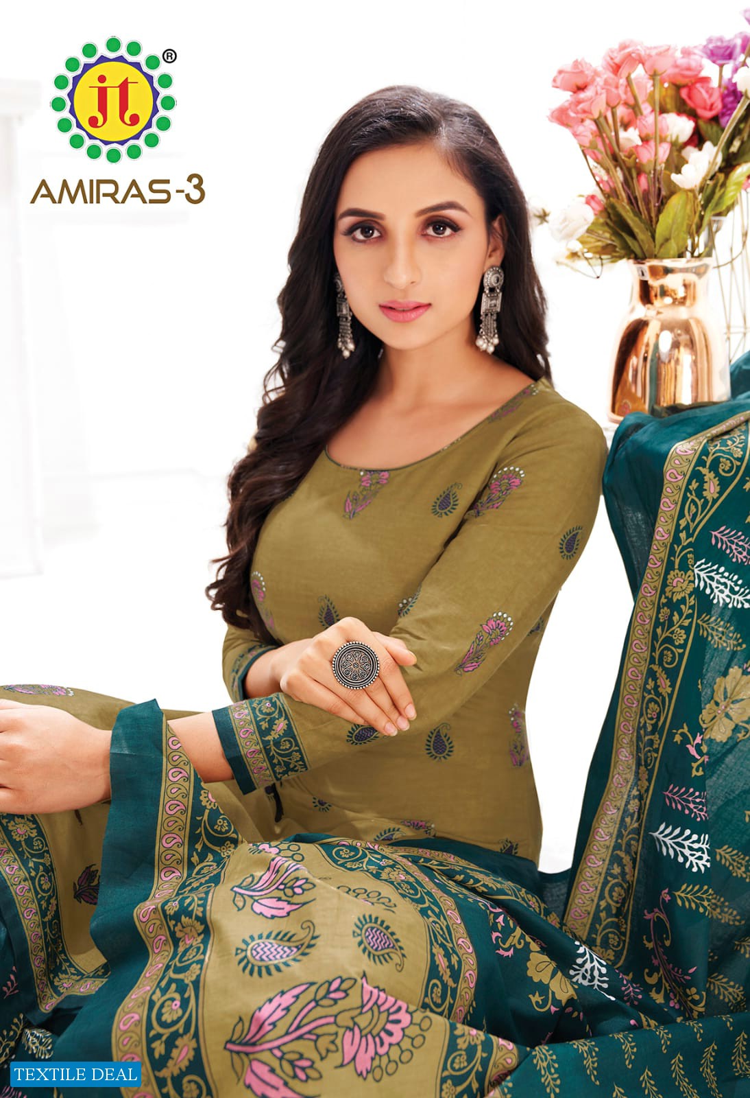 JT Amiras Vol-3 Wholesale Pure Cotton Printed Dress Material