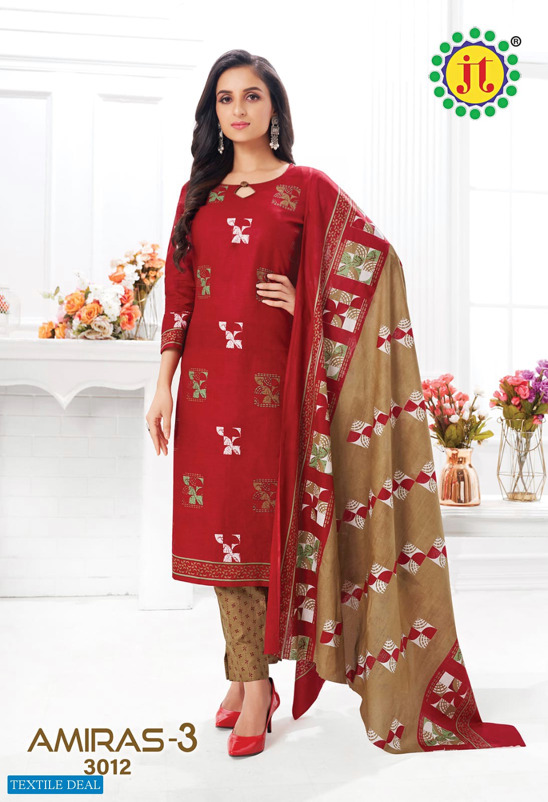 JT Amiras Vol-3 Wholesale Pure Cotton Printed Dress Material