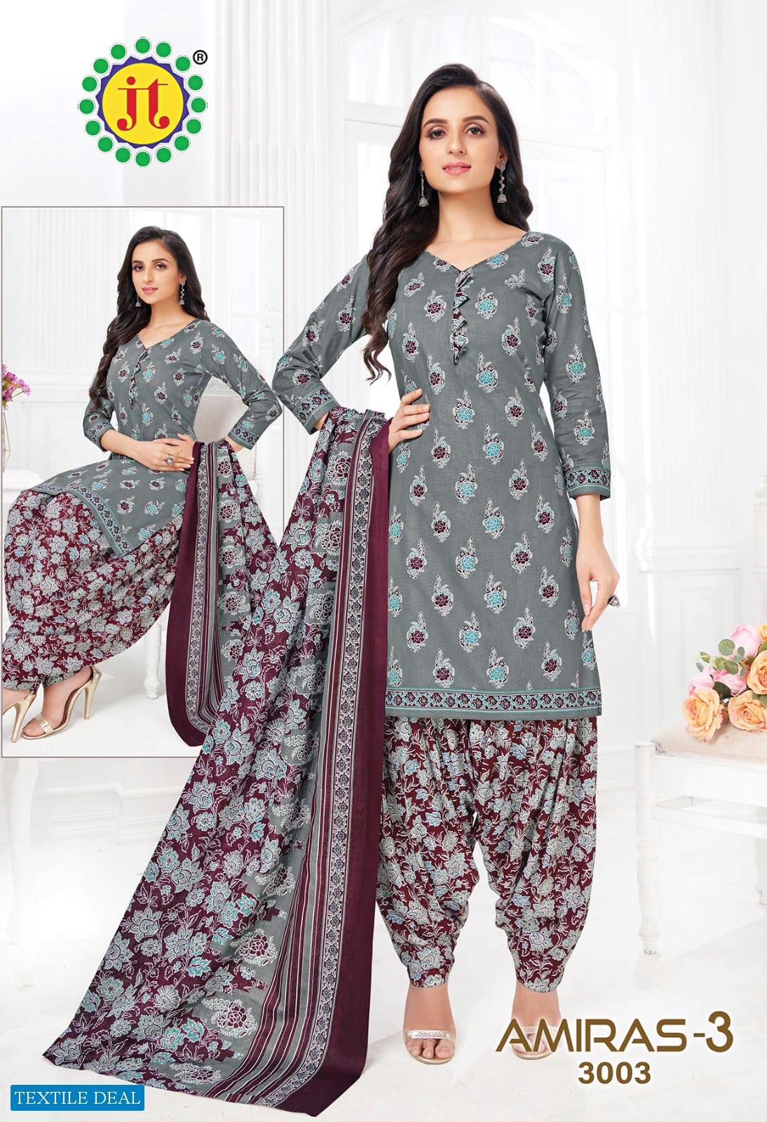 JT Amiras Vol-3 Wholesale Pure Cotton Printed Dress Material