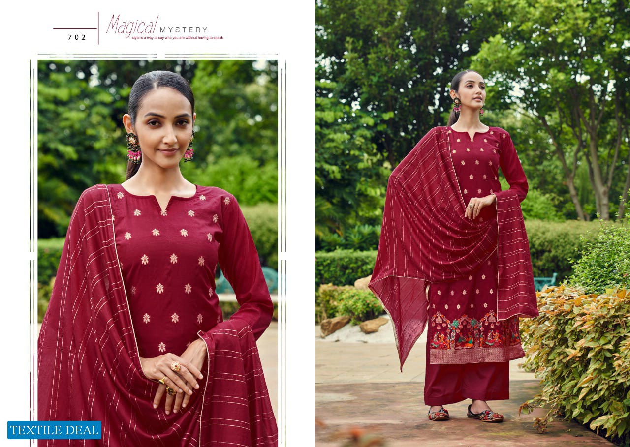 Cherry Shubh Wholesale Pure Silk Jacquard Dress Material
