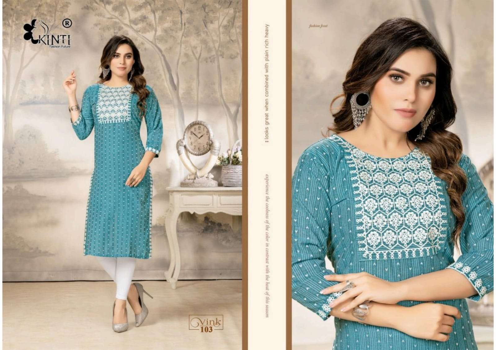 VINK BY KINTI SIMPLE COTTON KURTI WHOLESALE PRICE
