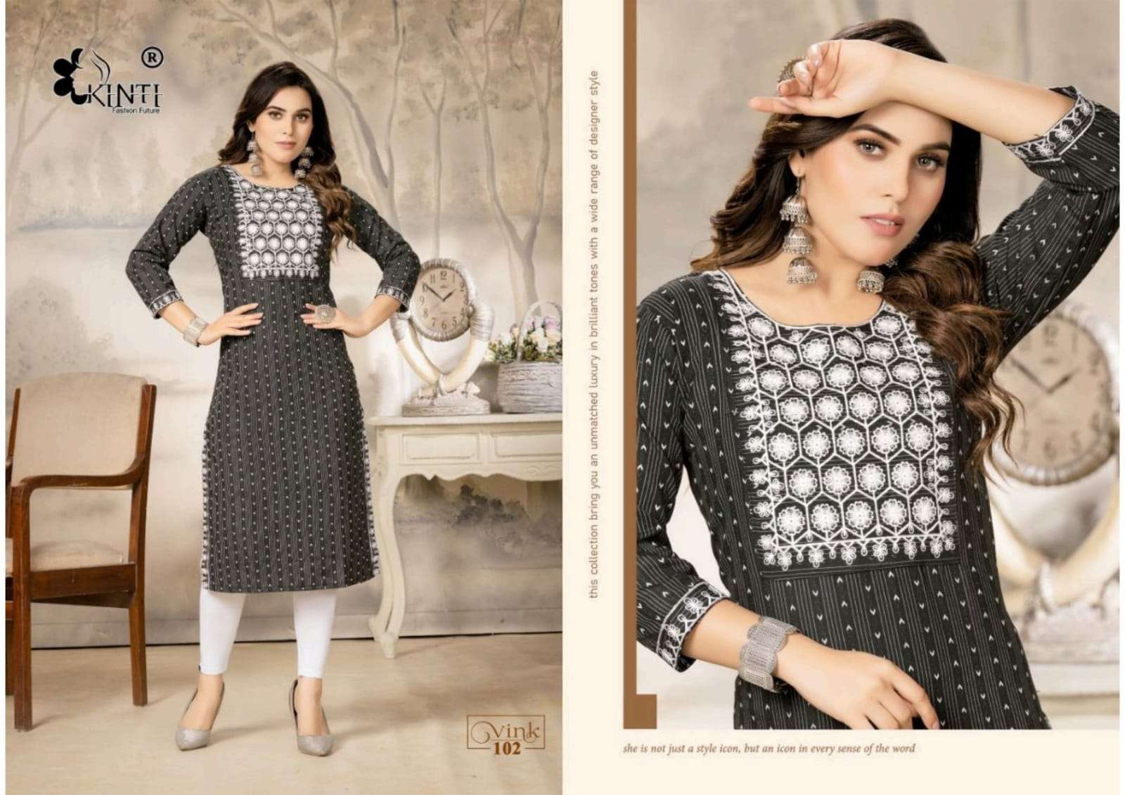 VINK BY KINTI SIMPLE COTTON KURTI WHOLESALE PRICE