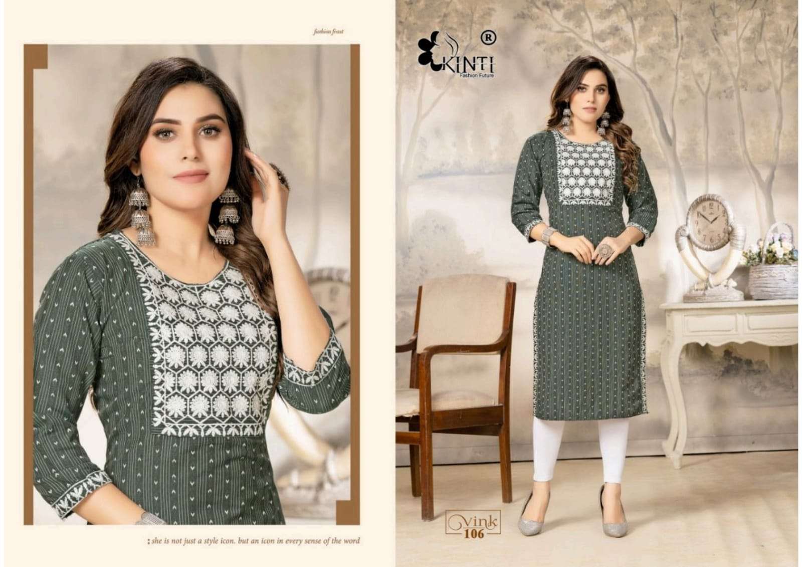 VINK BY KINTI SIMPLE COTTON KURTI WHOLESALE PRICE