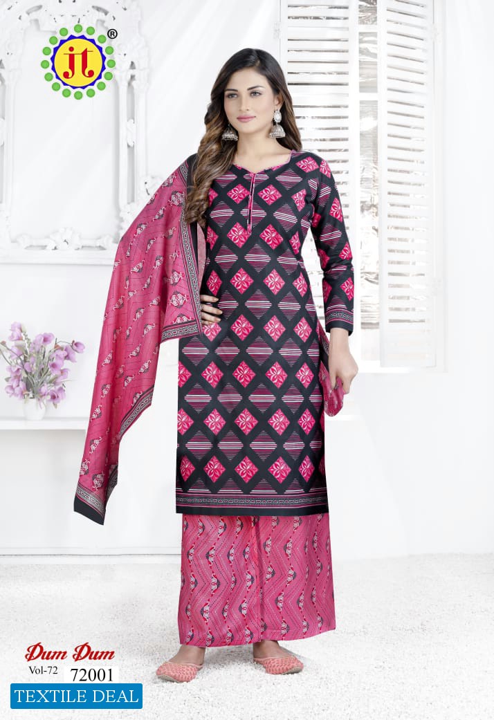 JT Dum Dum Vol-72 Wholesale Pure Cotton Printed Dress Material