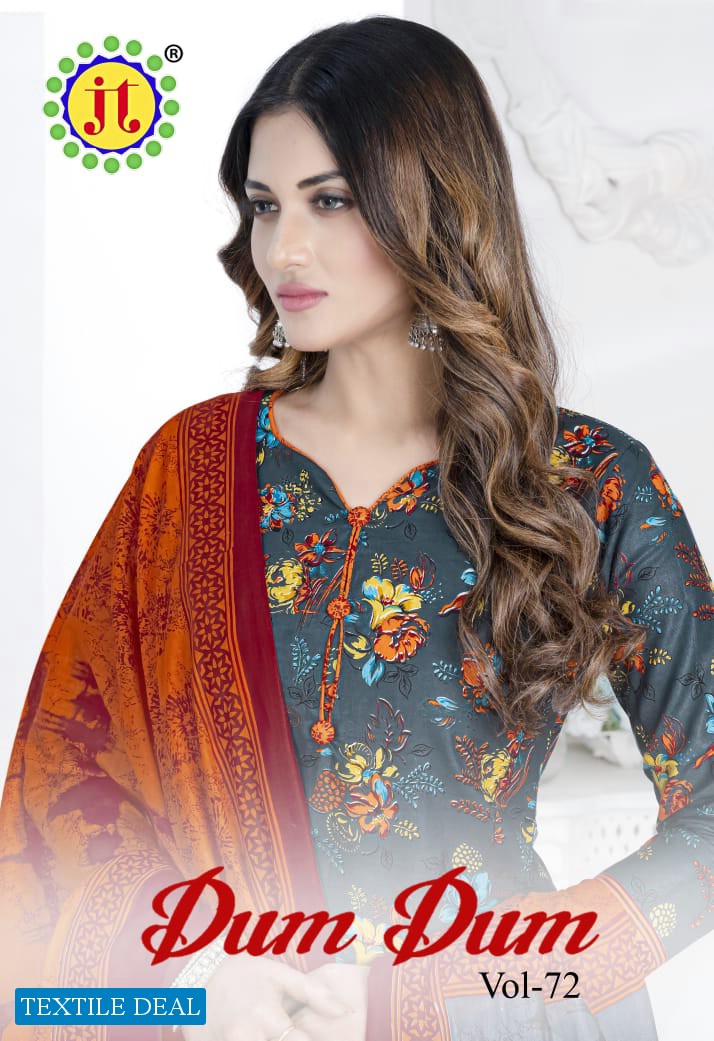 JT Dum Dum Vol-72 Wholesale Pure Cotton Printed Dress Material