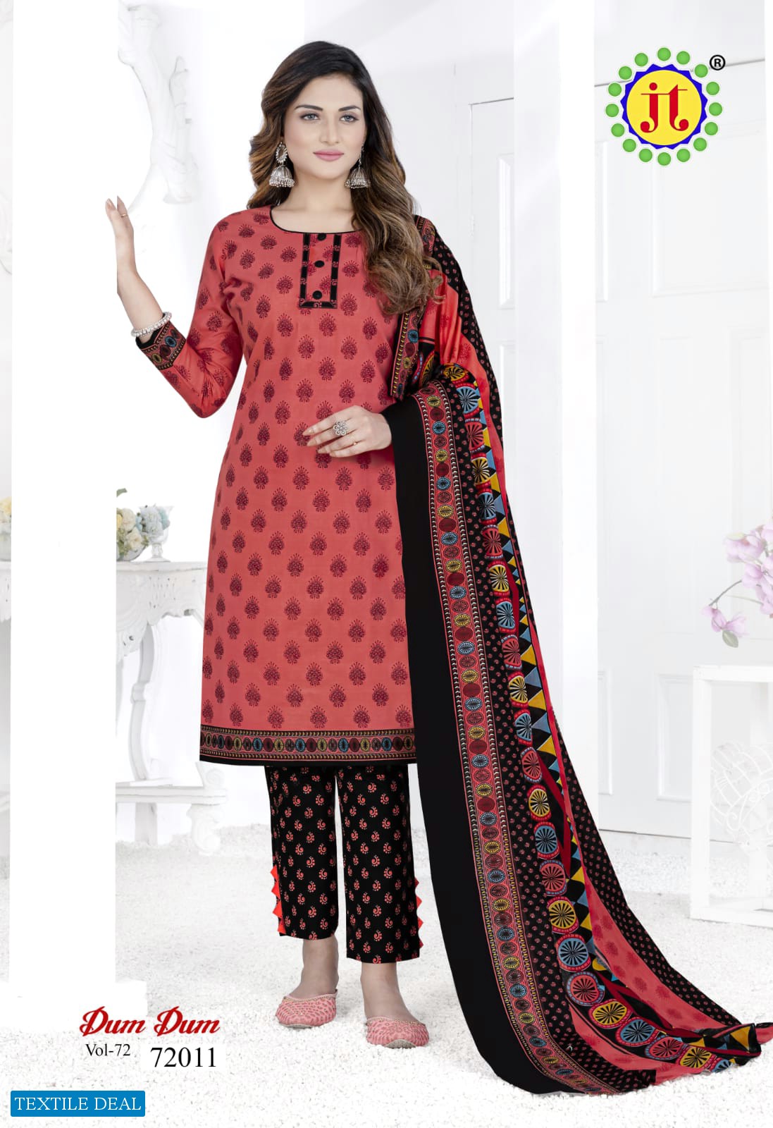 JT Dum Dum Vol-72 Wholesale Pure Cotton Printed Dress Material