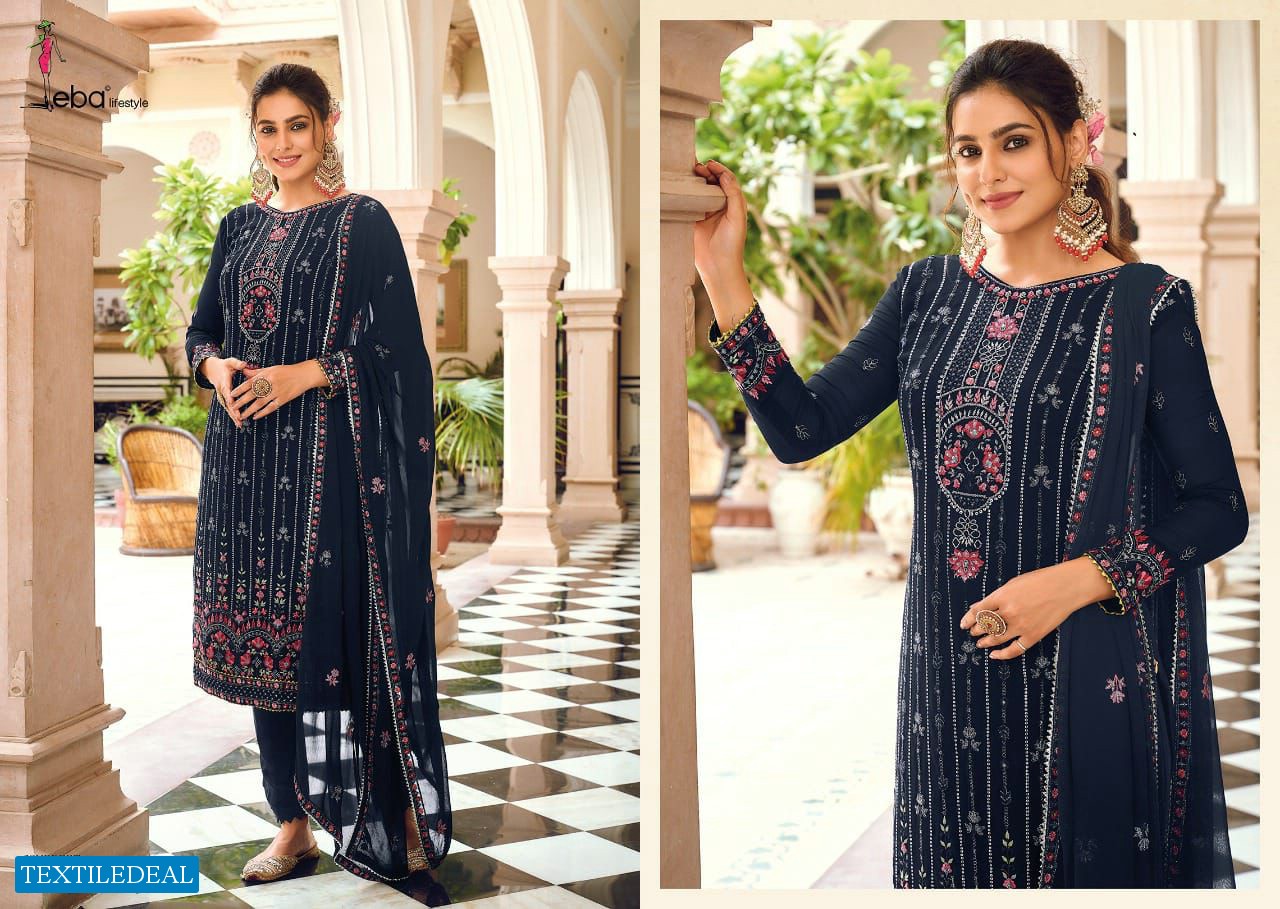 ASHPREET VOL 7 BY EBA LIFESTYLE GEORGETTE EMBROIDERY FANCY SUITS