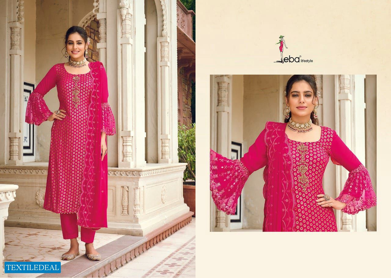 ASHPREET VOL 7 BY EBA LIFESTYLE GEORGETTE EMBROIDERY FANCY SUITS