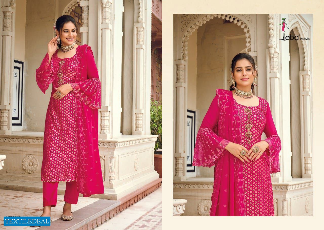 ASHPREET VOL 7 BY EBA LIFESTYLE GEORGETTE EMBROIDERY FANCY SUITS