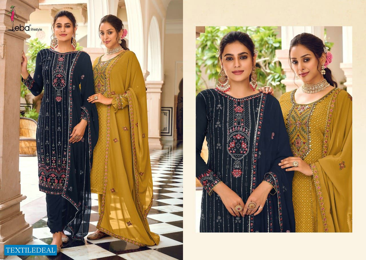 ASHPREET VOL 7 BY EBA LIFESTYLE GEORGETTE EMBROIDERY FANCY SUITS