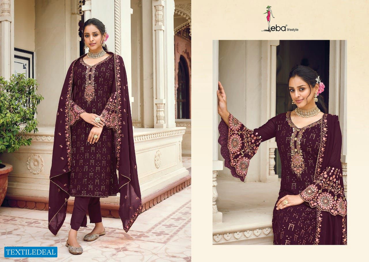 ASHPREET VOL 7 BY EBA LIFESTYLE GEORGETTE EMBROIDERY FANCY SUITS