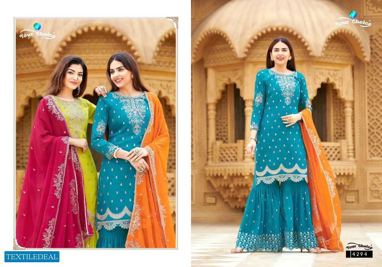 Your Choice Coral Wholesale Designer Free Size Salwar Suits