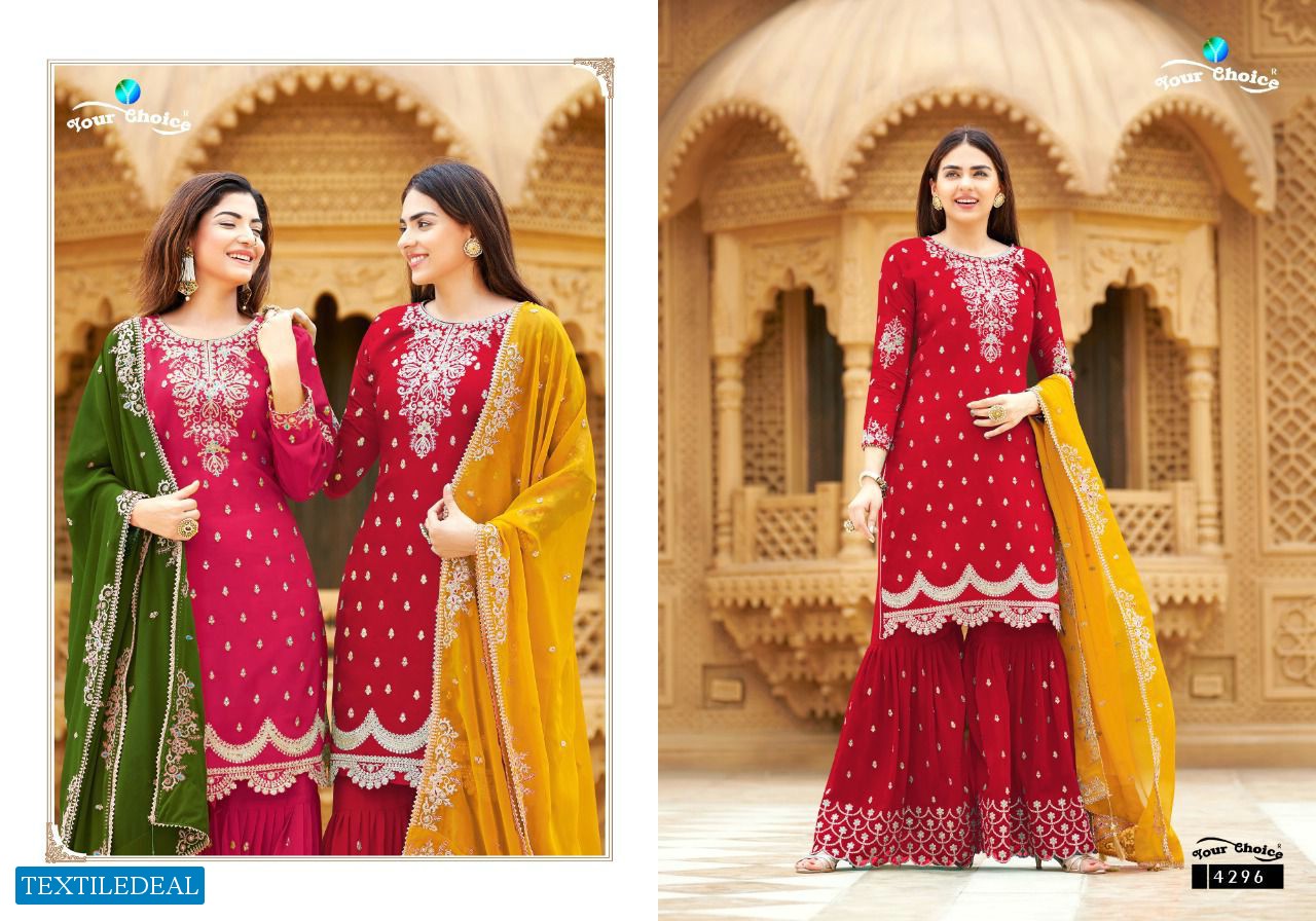 Your Choice Coral Wholesale Designer Free Size Salwar Suits