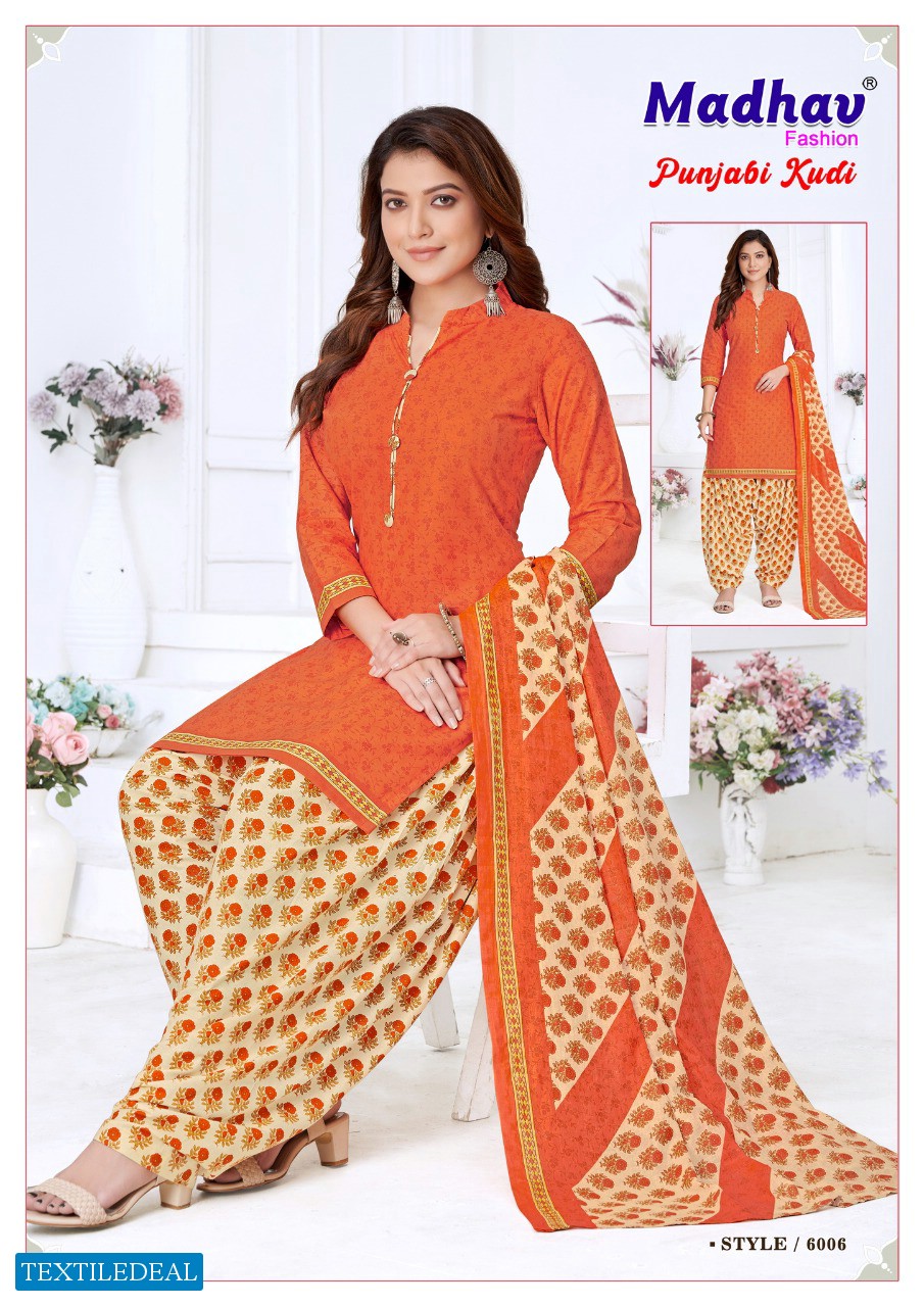 Madhav Punjabi Kudi Vol-6 Wholesale Patiyala Dress Material