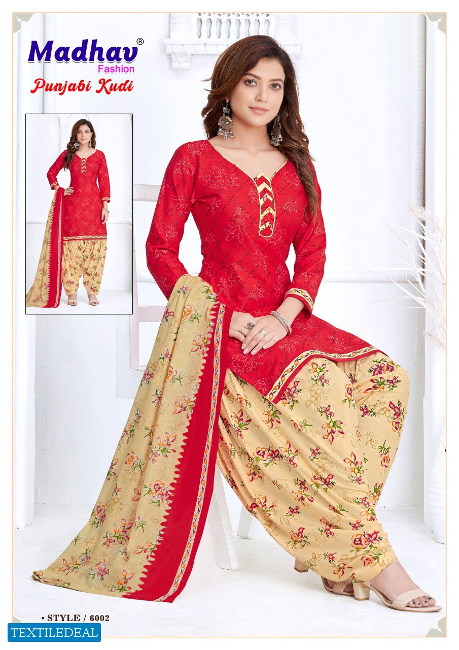 Madhav Punjabi Kudi Vol-6 Wholesale Patiyala Dress Material
