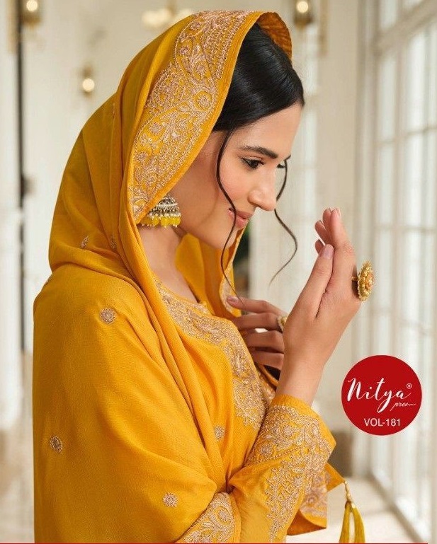 LT NITYA VOL 181 LINEN SILK DESIGNER INDIAN FANCY SUITS