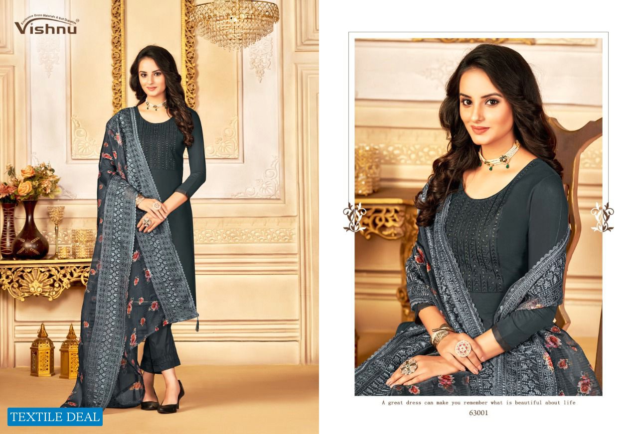 Vishnu Safeena Wholesale Gadwal Silk Dress Material