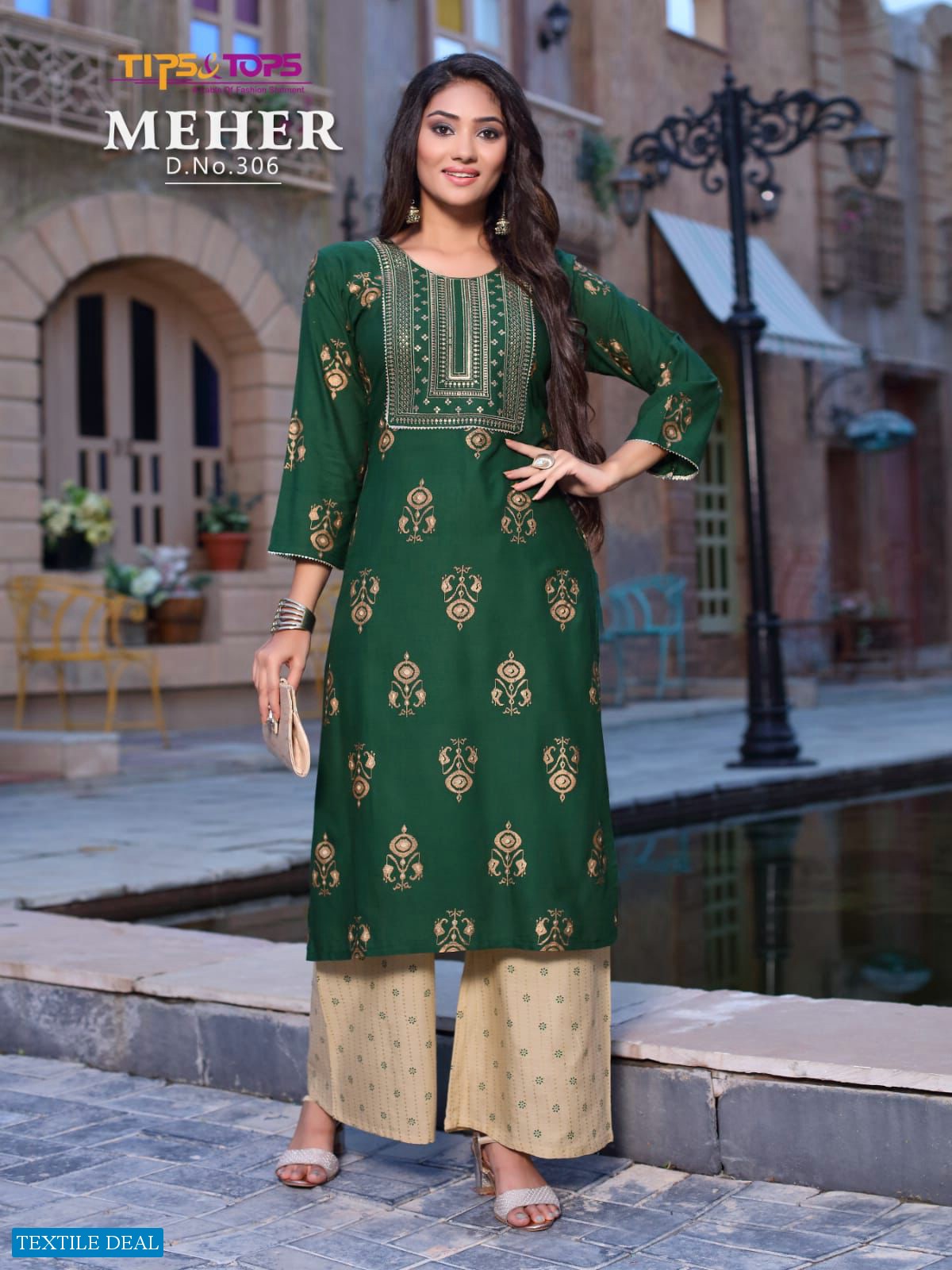 Tips And Tops Meher Vol-3 Wholesale Long Kurti With Plazzo Catalogs