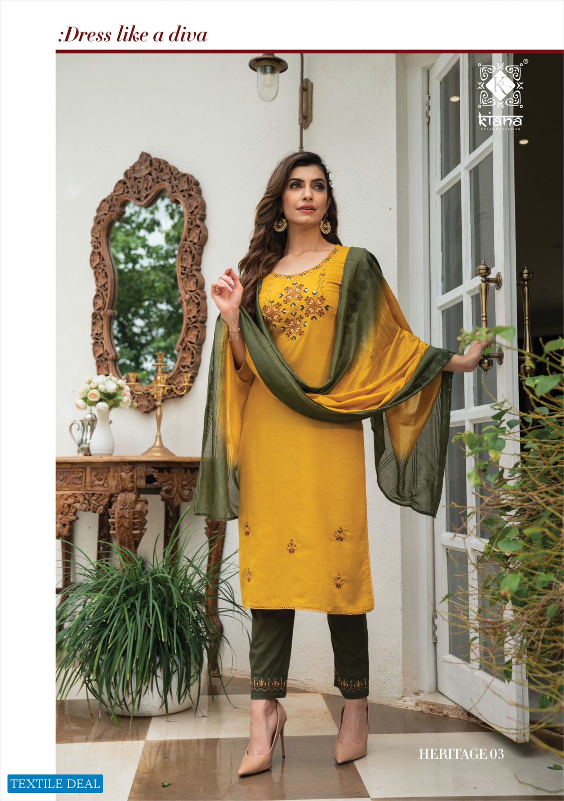 HERITAGE BY KIANA FANCY READYMADE 3 PIECE SALWAR KAMEEZ