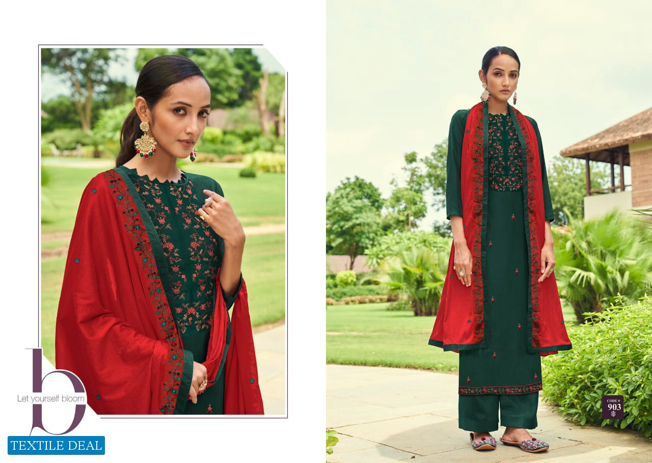 Cherry Astro Wholesale Parampara Silk Indian Dress Material