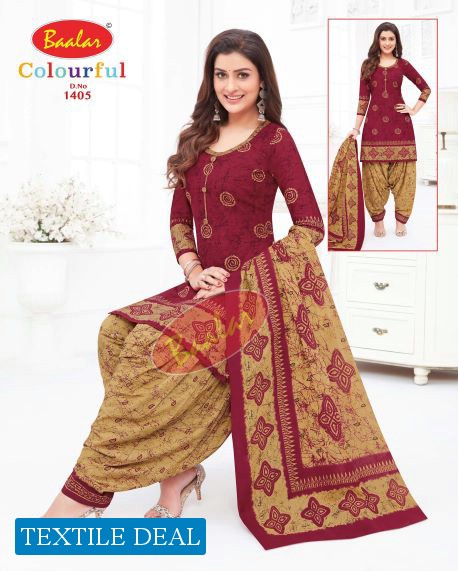 Baalar Colourful Vol-14 Wholesale Unstitched Cotton Printed Dress Material