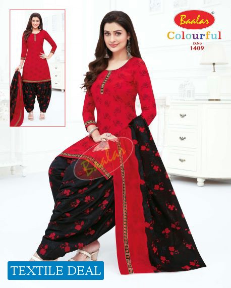 Baalar Colourful Vol-14 Wholesale Unstitched Cotton Printed Dress Material