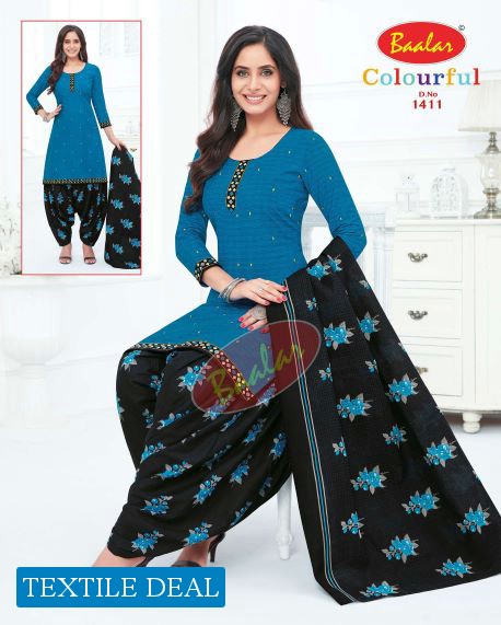 Baalar Colourful Vol-14 Wholesale Unstitched Cotton Printed Dress Material