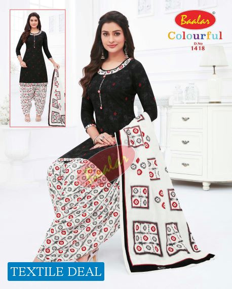 Baalar Colourful Vol-14 Wholesale Unstitched Cotton Printed Dress Material