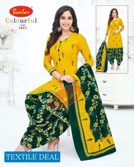 Baalar Colourful Vol-14 Wholesale Unstitched Cotton Printed Dress Material