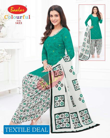 Baalar Colourful Vol-14 Wholesale Unstitched Cotton Printed Dress Material